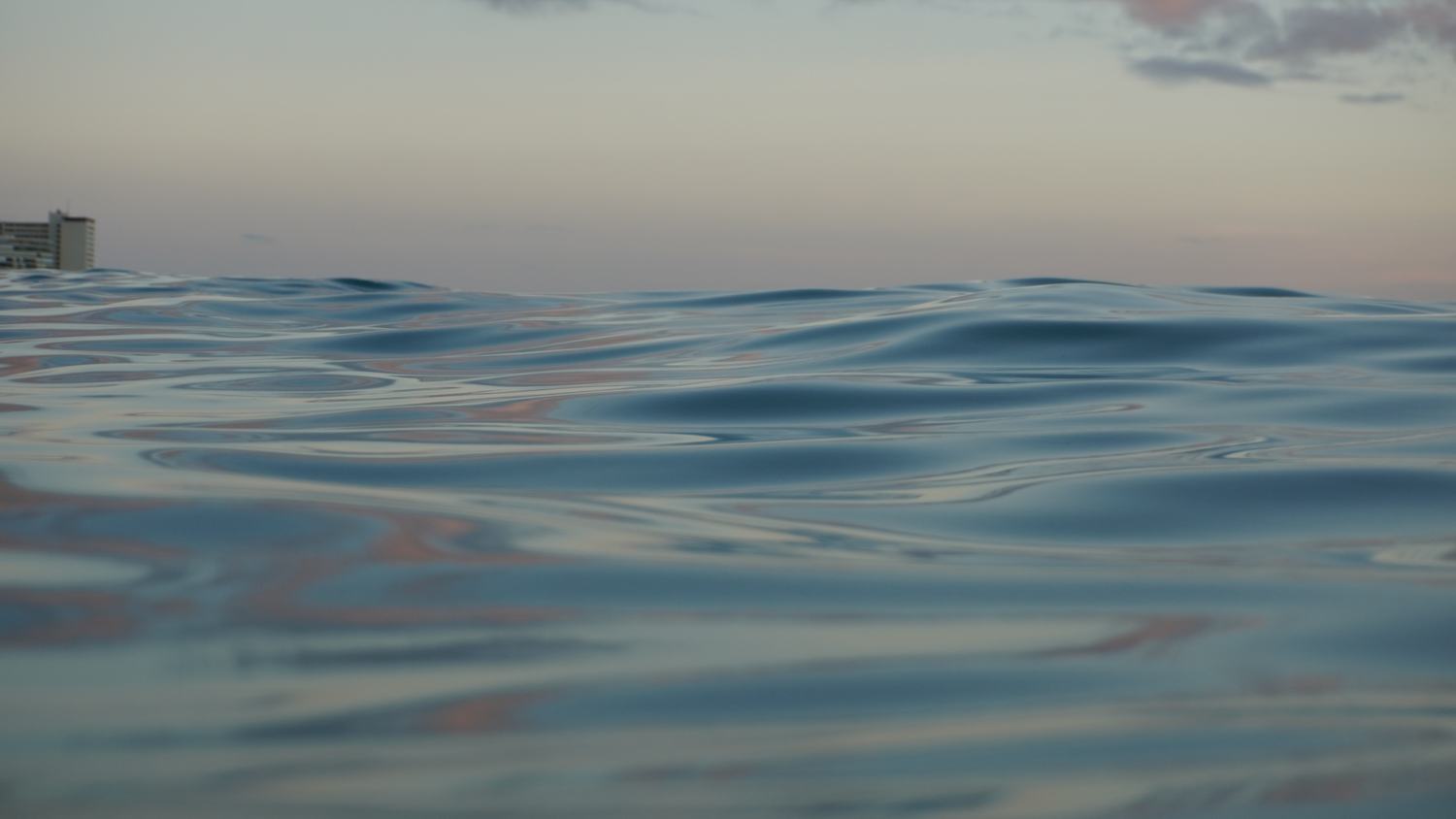 Abstract water reflections at dusk